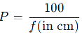 Power of a Lens Formula